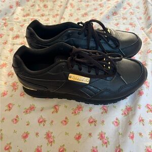 Reebok Black and Gold Sneakers Low-Top Athletic